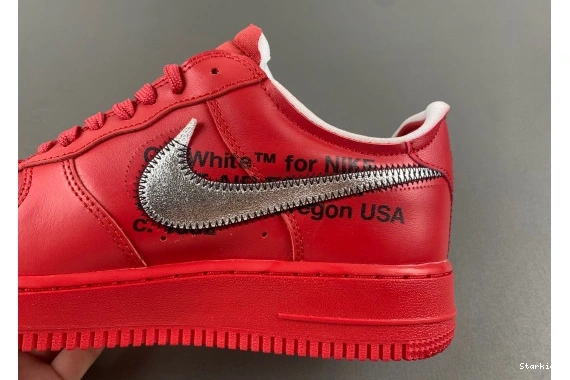 Nike 1 Air  AO4297-600 Red Off-White Force  Low  0325